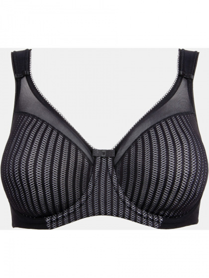 Beauty Stripe Smoothing Bra Black Grey Lingerie Berlei