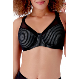 Beauty Stripe Smoothing Bra Black Grey Lingerie Berlei