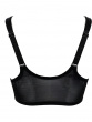 Beauty Stripe Front Fastening Bra - Black/Grey