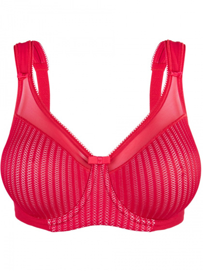 Beauty Stripe Smoothing Bra - Passion Red