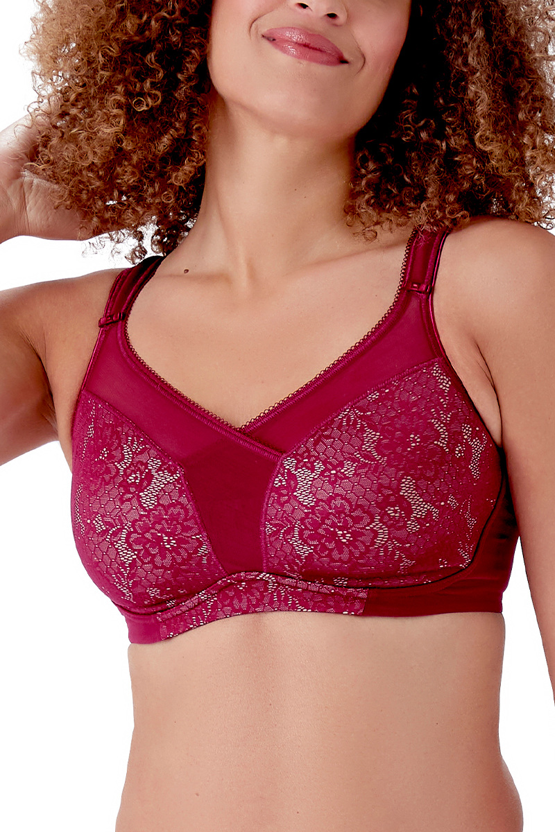 Buy Vanila Single Layered Non-Wired Full Coverage Minimiser Bra - Red at  Rs.799 online